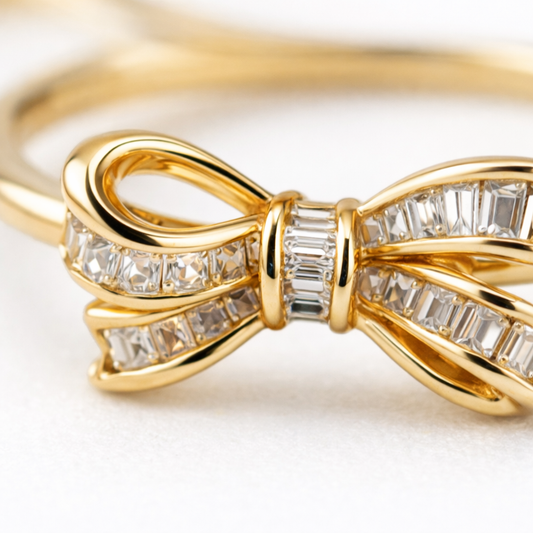Ribbon Radiance Bow Ring