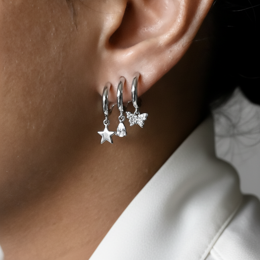 Celestial Charm Hoop Earring Set