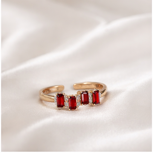 Scarlet Baguette Ring