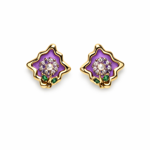 Luna Clover Stud Earrings
