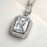 Diamond pendant on a white background