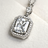 Diamond pendant on a white background
