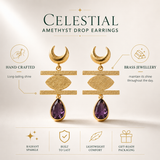 Celestial Amethyst Drop Earrings