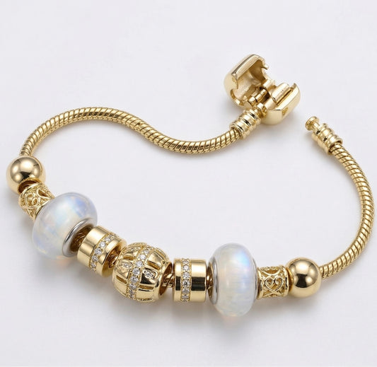 Opaline Pavé Charm Bracelet