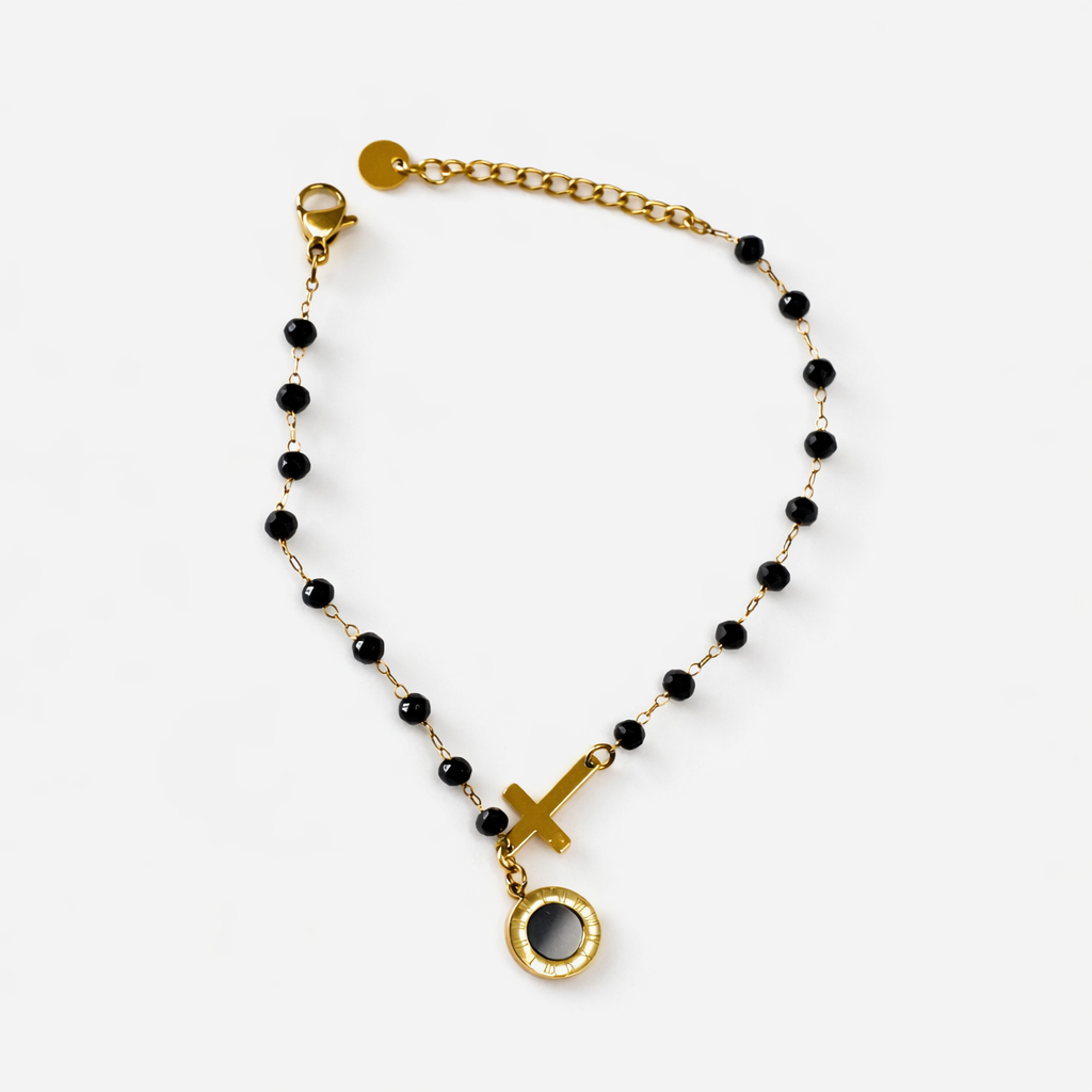 Rosary Cross Bracelet