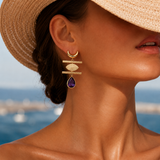 Celestial Amethyst Drop Earrings