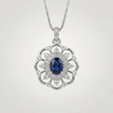 Blue Daisy Necklace