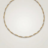 Two-Tone Twist Chain Necklace