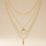 Luna Triple-Layer Crescent Necklace