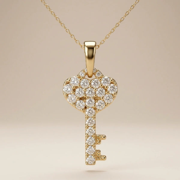 Luxe Key Pendant Necklace