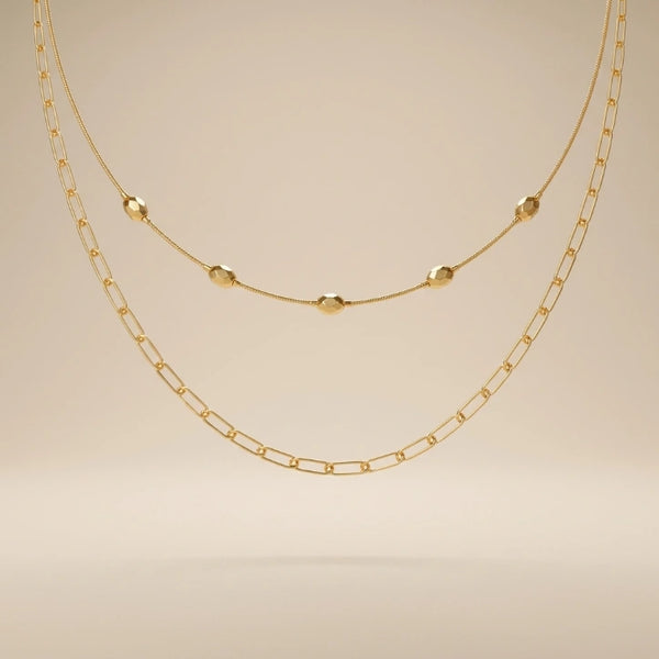 Beaded Double Layer Necklace