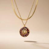 Eye Medallion Gold Necklace