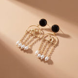 Desert Pearl Camel Drop Earrings