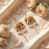 Royal Elephant Pearl Threader Earrings