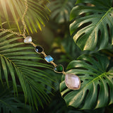 Pastel Gemstone Cascade Necklace