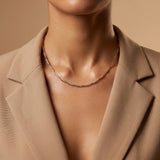 Two-Tone Twist Chain Necklace