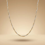 Two-Tone Twist Chain Necklace