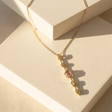 Pink Stone Drop Necklace