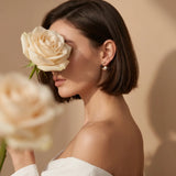 Elegant Pearl & Enamel Earring