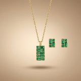 Emerald Pendant Set