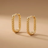 Twisted Rope Hoop Earrings