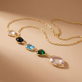 Pastel Gemstone Cascade Necklace