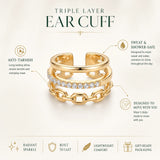 Triple Layer Ear Cuff