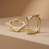 Prism Vertex Square Hoop Earrings
