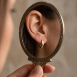 Sunburst Baguette Huggie Earrings