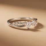 Promise Ring – Heart Stone Silver Ring
