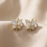 Butterfly Crystal Stud Earrings