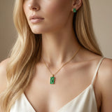 Emerald Pendant Set