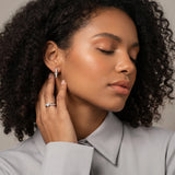 Luna Baguette Diamond Huggie Hoops