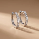 Luna Baguette Diamond Huggie Hoops