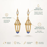 Sculpted Blue Drop Earrings