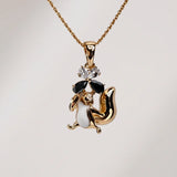Gold-Tone Squirrel Pendant Necklace