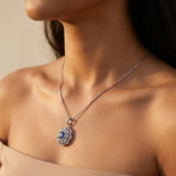 Blue Daisy Necklace