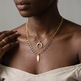 Luna Triple-Layer Crescent Necklace