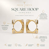 Prism Vertex Square Hoop Earrings