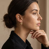 Prism Vertex Square Hoop Earrings