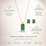 Emerald Pendant Set