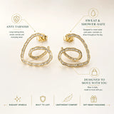Abstract Spiral Hoop Earrings