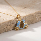 Blue Scooter Pendant Necklace