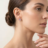 Purple Heart Stud Earrings