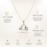 Blue Scooter Pendant Necklace