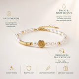 Rose Pearl Charm Bracelet