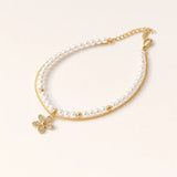 Petal Pearl Charm Bracelet