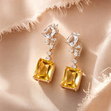 Golden Aura Statement Drop Earrings