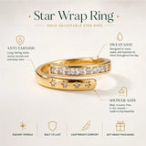 Star Wrap Ring – Gold Adjustable Star Ring