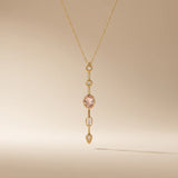 Pink Stone Drop Necklace